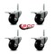 Service Caster 3 Inch Phenolic Swivel 34 Inch Threaded Stem Caster Set with Total Lock Brake SCC-TSTTL20S314-PHS-34212-4 - alternate 3